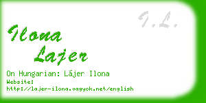 ilona lajer business card